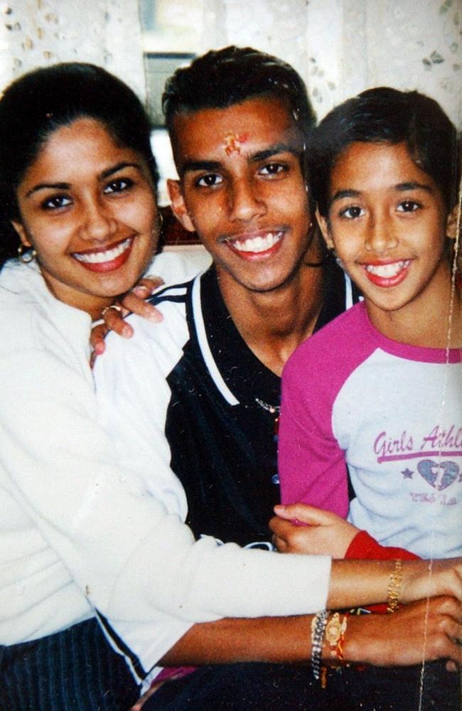 Siblings Neelma, 24, Kunal, 18, and Sidhi Singh, 12. Picture: AAP Image/Dave Hunt