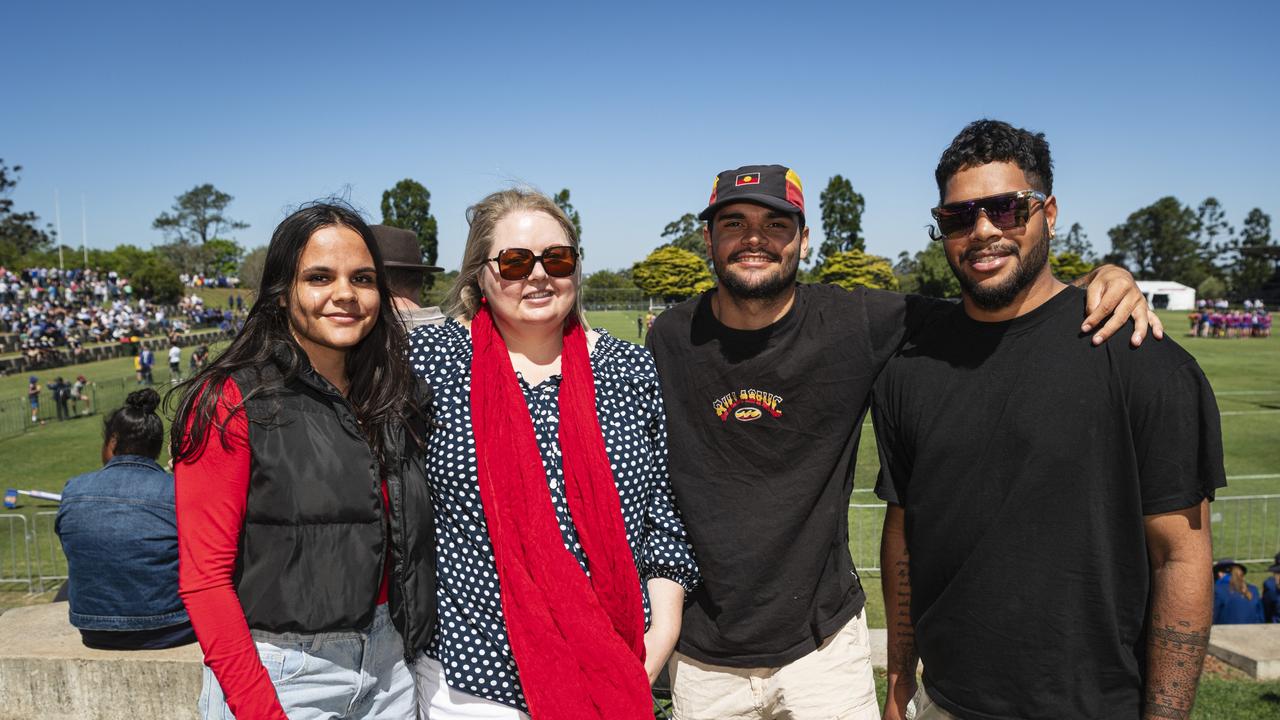 Downlands supporters (from left) Ruby Williams, Kelly Williams, Preston Williams and Albert Dynevor. Picture: Kevin Farmer