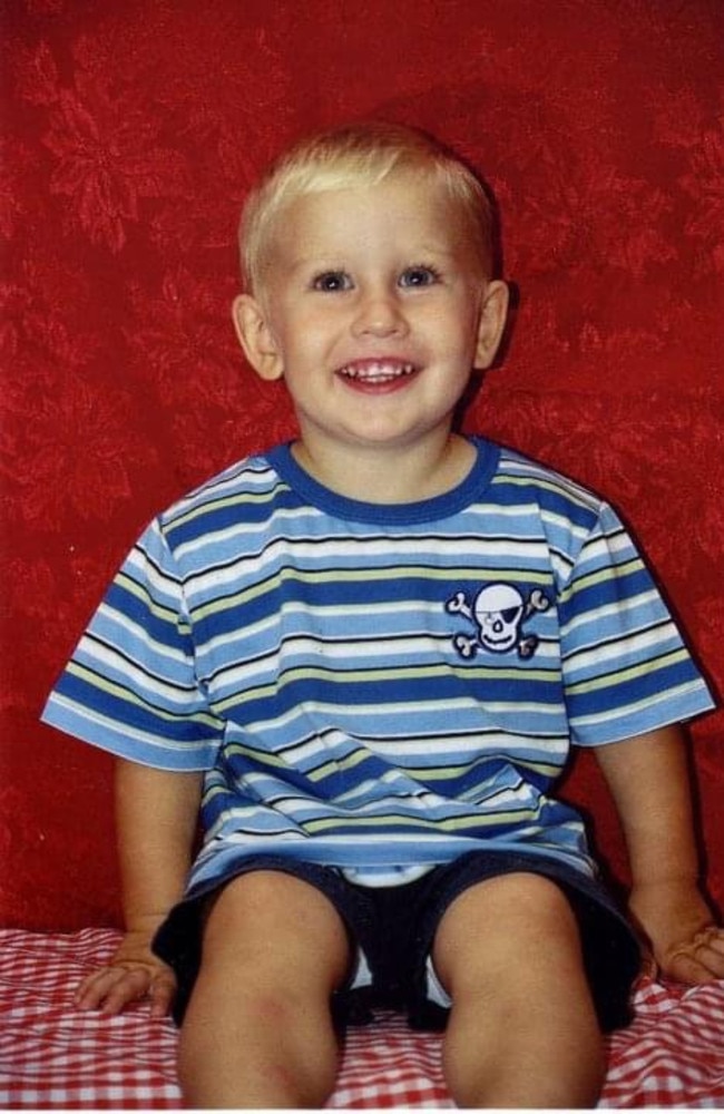 John Gus Kershaw, pictured as a toddler, was 18 years old when he and two others were killed in a tragic accident at Clarke Creek, about 190kms north of Rockhampton, on November 11, 2021.