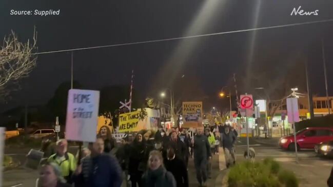 Techno Park residents march to Hobsons Bay council