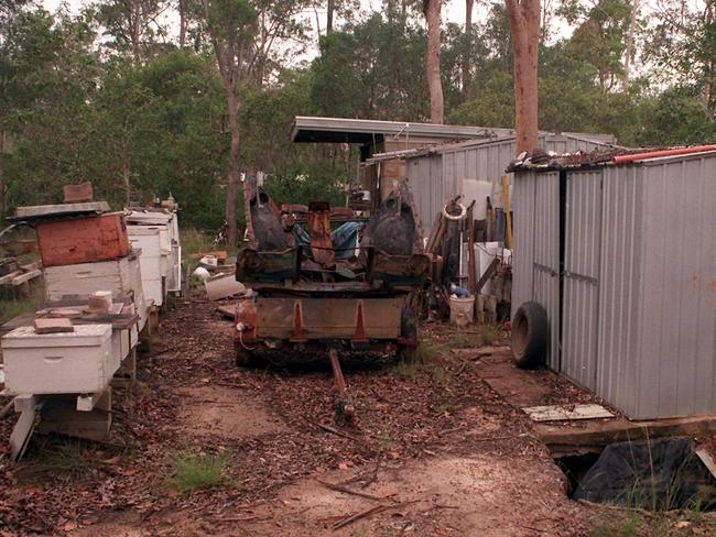 The rear of the property where the trapdoor was located