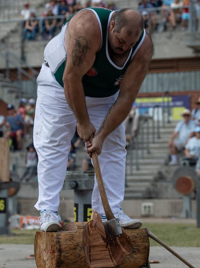 Stephen Foster shows his skills. Picture: Monique Harmer