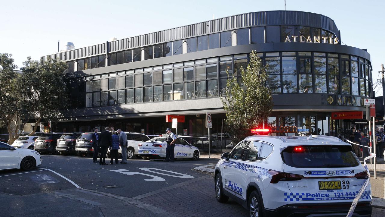 Police on the scene of a shooting on the corner of the Grand Parade and The Boulevarde in Brighton Le Sands. Picture: NewsWire / John Appleyard