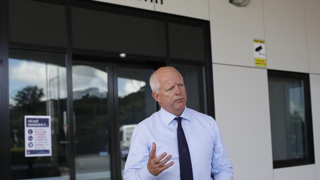 Northern NSW Local Health District chief executive Wayne Jones outside Byron Central Hospital on Thursday, April 2. Mr Jones has announced new measures to help slow the spread of coronavirus (COVID-19).