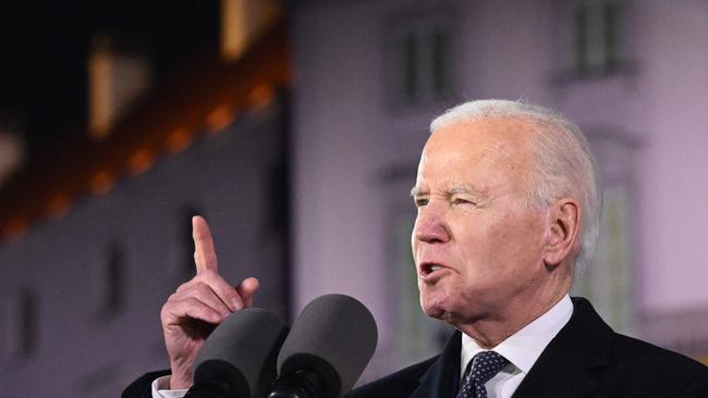 US President Joe Biden said Kyiv “stands strong”. (Photo by Mandel NGAN / AFP)