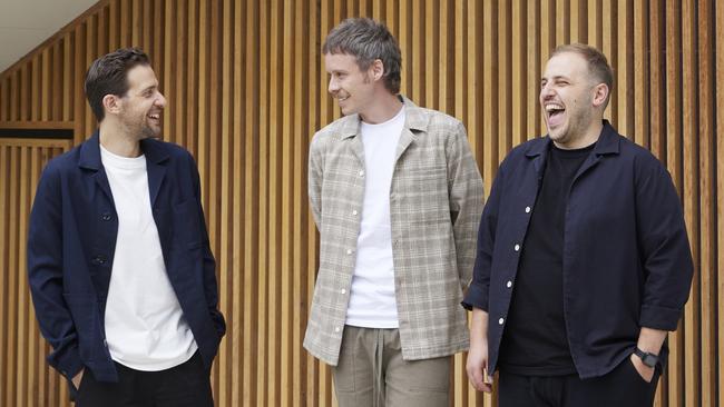 Linktree founders Anthony Zaccaria, Nicky Humphreys and Alex Zaccaria. Picture: Sarah Chavdaroska