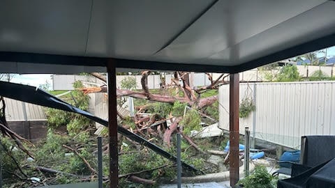 Damage to property in Helensvale was widespread.