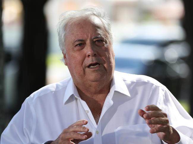 Clive Palmer, Queensland's lead senate candidate for the United Australia Party at Paradise Point on the Gold Coast.Picture: NIGEL HALLETT