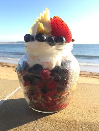 Bella breakfast jar at Terrigal.