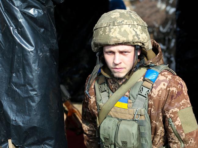 A Ukrainian serviceman on the eastern front. Picture: Anatolii Stepanov / AFP