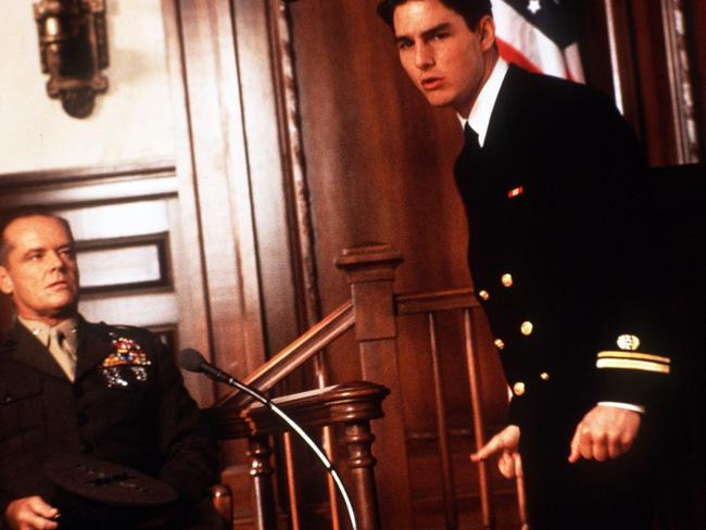 Psychotic colonel Jack Nicholson butts heads with Tom Cruise’s cocky defence lawyer in <i>A Few Good Men.</i>