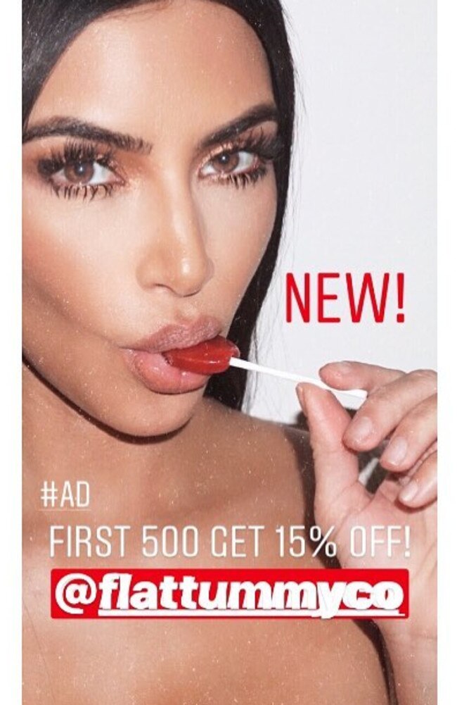 Kim Kardashian's flogging 'Appetite Suppressant Lollipops’ on Insta.