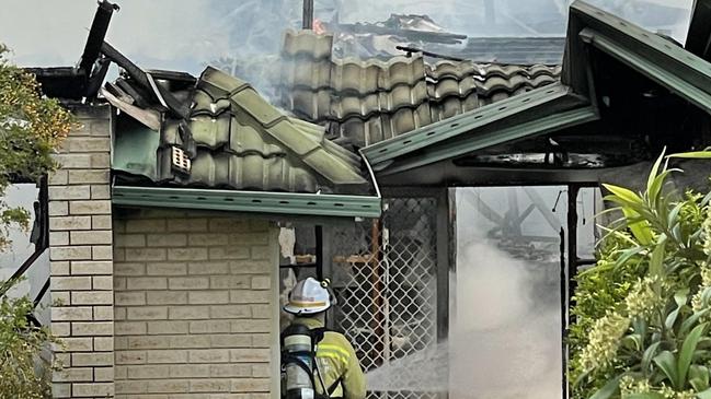 The fire completely destroyed the home. Picture: Sam Stolz