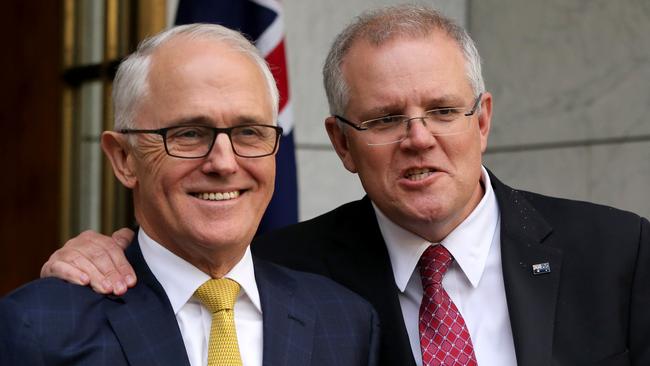 Malcolm Turnbull and Scott Morrison. Picture: Ray Strange