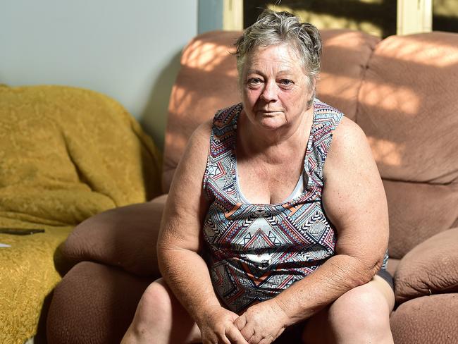 Vicki Hawkins narrowly escaped serious injury after her neighbour's dog was mauled by four dogs who went to attack her. PICTURE: MATT TAYLOR.