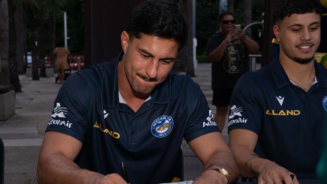 Eels player Dylan Brown at a signing session on the Darwin Waterfront. Picture: Pema Tamang Pakhrin