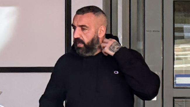 Vincenzo Borelli leaving Campbelltown Local Court on July 10 2024 after pleading guilty to drug charges. Picture: Dylan Arvela