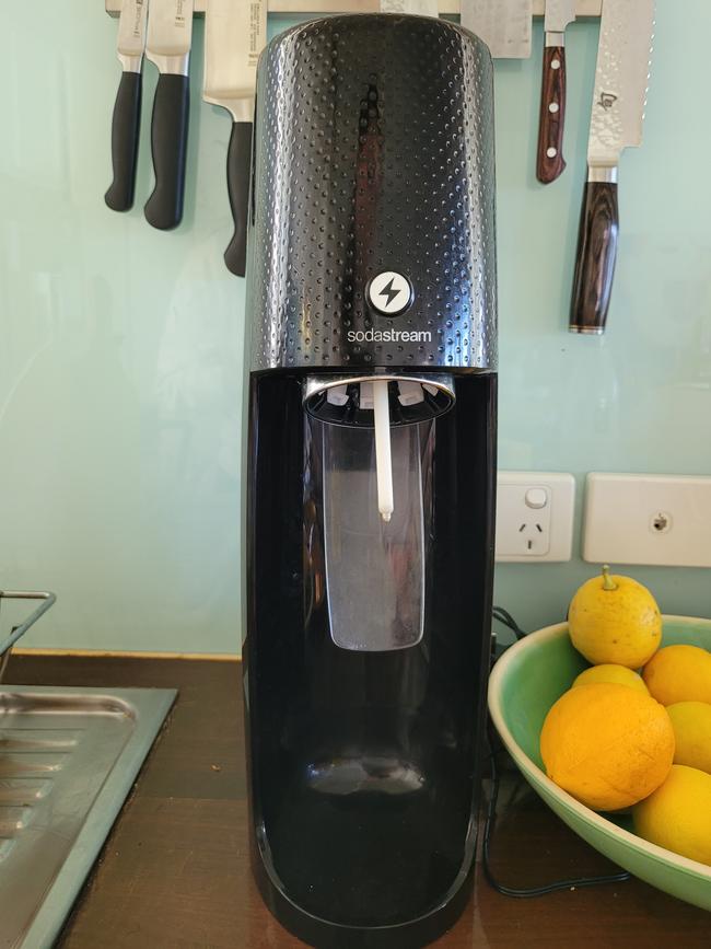 <b>SODASTREAM:</b> Sparking water goes with every meal, according to Diana.