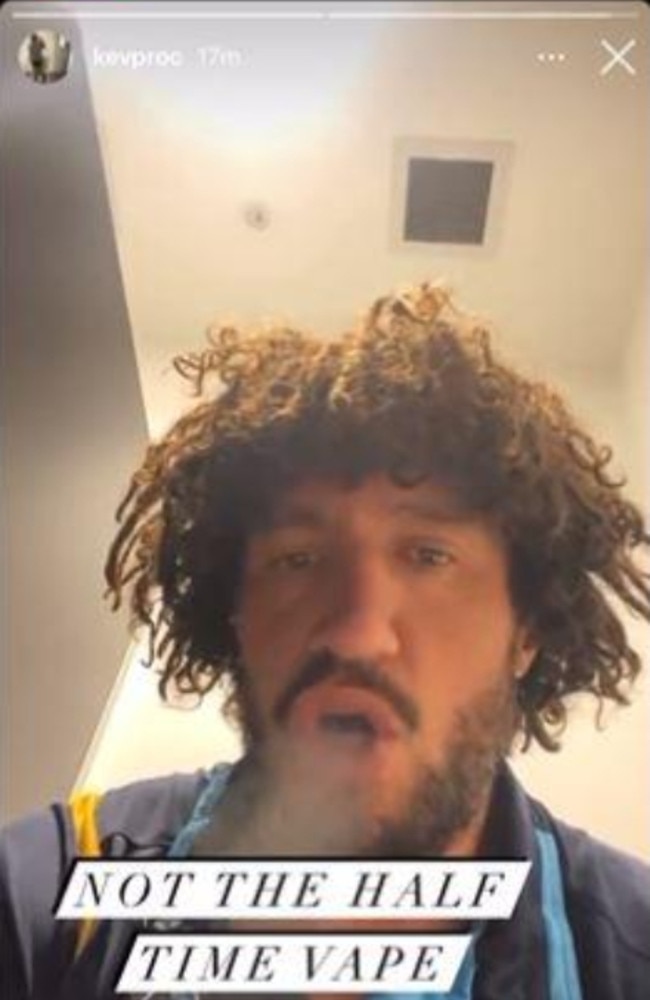 The Gold Coast Titans sacked former captain Kevin Proctor after vision appeared on his social media account showing him vaping, it was believed to have been taken during the club’s game against Canterbury Bankstown