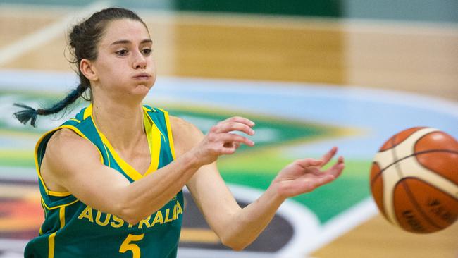 Australia's Tessa Lavey has caught the eye of American WNBA scouts. File photo