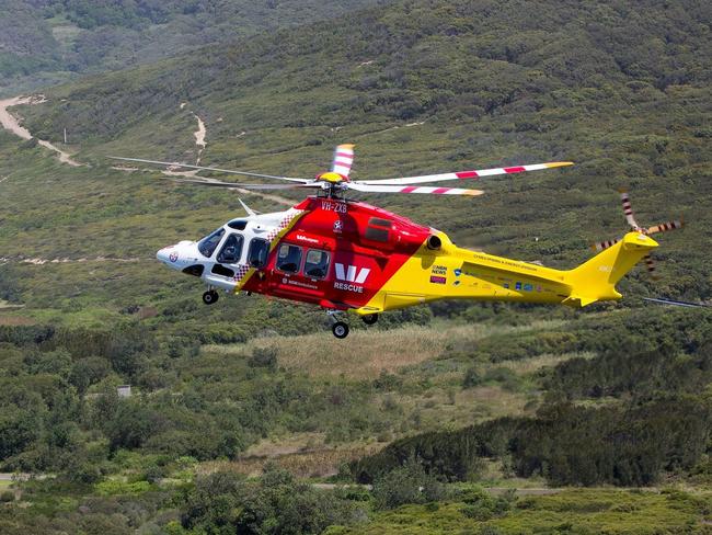 A 60-year-old man fell 15 metres from a cliff at the Razorback Lookout, Evans Head in NSW on Saturday June 25. Photo: Westpac Rescue Helicopter Service