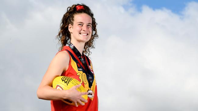 SANFLW star Lauren Young will make her long-awaited return for West Adelaide this season. Picture: Mark Brake