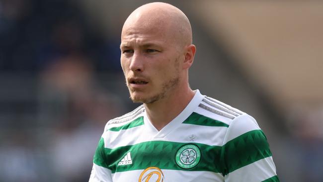 KILMARNOCK, SCOTLAND - AUGUST 14: Aaron Mooy of Celtic is seen during the Cinch Scottish Premiership match between Kilmarnock FC and Celtic FC at  on August 14, 2022 in Kilmarnock, Scotland. (Photo by Ian MacNicol/Getty Images)