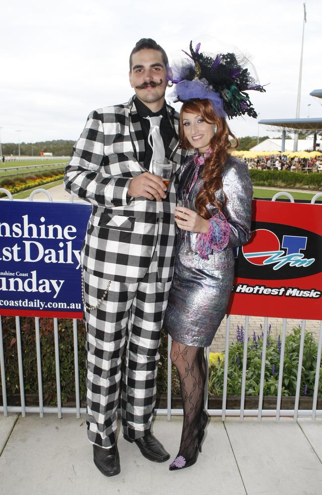 Taylor Morris and Bianca Clark at the 2012 event. Picture: Nicola Brander