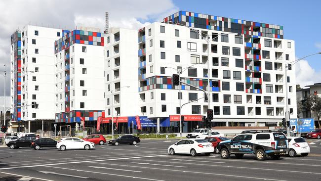 The Kubix development on the corner of Burwood Highway and Stud Rd in Wantirna South is currently Knox’s tallest building. Picture: Lawrence Pinder