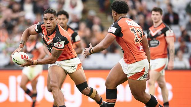 The Eels have handed Joe Ofahengaue a club debut after signing him from the Wests Tigers this week. Picture: Brett Hemmings / Getty Images