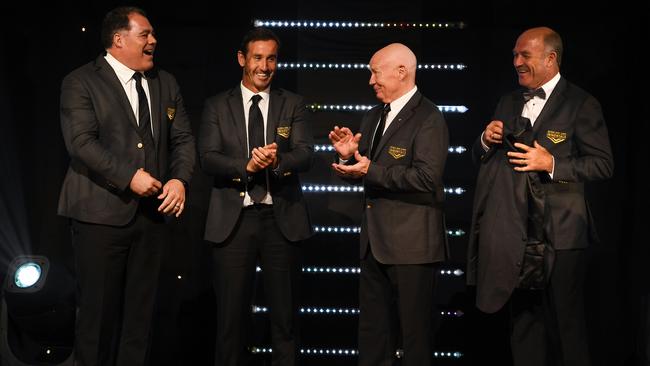 Mal Meninga, Andrew Johns, Bob Fulton, Wally Lewis. Picture: NRL Photos