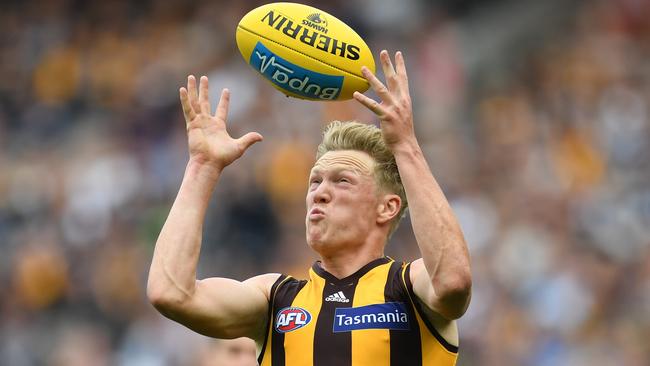 Forward turned defender James Sicily emerged as a bright light as the Hawks pushed for a finals berth. Picture: AAP