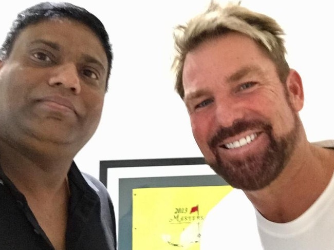 Raj Ramakrishnan and Shane Warne.