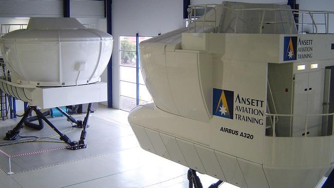 Flight simulators at Ansett Aviation Training in Melbourne. This is the business that emerged from the collapsed carrier.