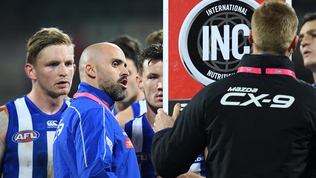 North Melbourne caretaker coach Rhyce Shaw has made the game plan simple. Picture: Getty Images