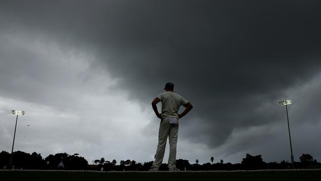 A storm in Wollongong forced a Sheffield Shield draw between NSW and Queensland (Photo by Jason McCawley/Getty Images)