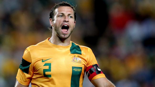 Lucas Neill captained Australia in a friendly against Costa Rica after Ange Postecoglou took charge. Picture: Gregg Porteous.