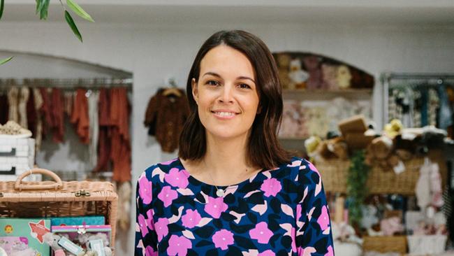 Daisy + Hen founder Gina Britton balances business with motherhood. Picture: Supplied/BankSA