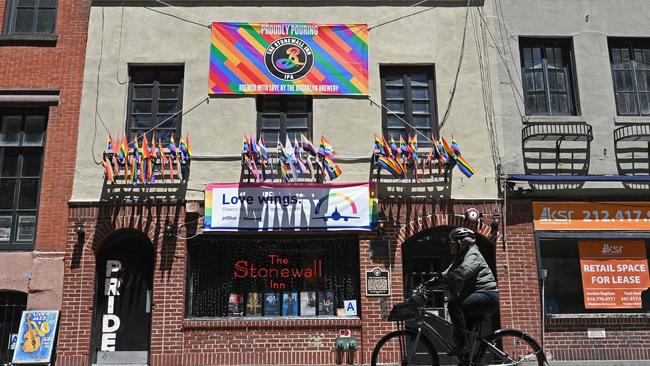 The modest the Stonewall Inn in New York where a 1969 riot following a police raid is widely seen as the start of the US LGBT rights movement. (Photo by Angela Weiss / AFP)