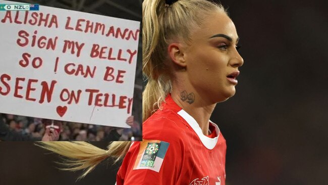 Sign held up to players at world cup