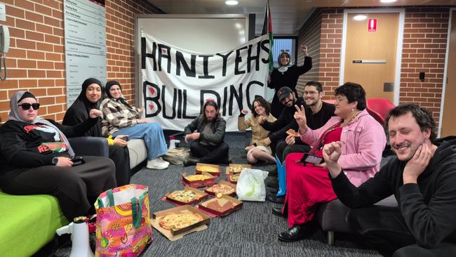 Anti-Israel protesters at Western Sydney University on Wednesday claimed a building in the name of the slain former leader of Hamas' political wing.