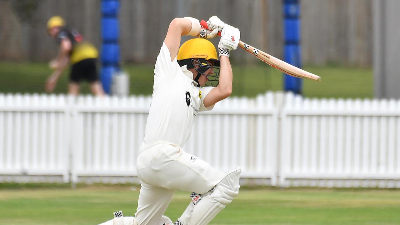 The style of Wests batsman Isaiah Snell - a Terrace old boy. Picture, John Gass