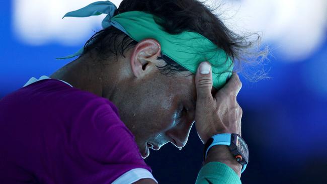 Nadal was melting. Photo by Aaron FRANCIS / AFP