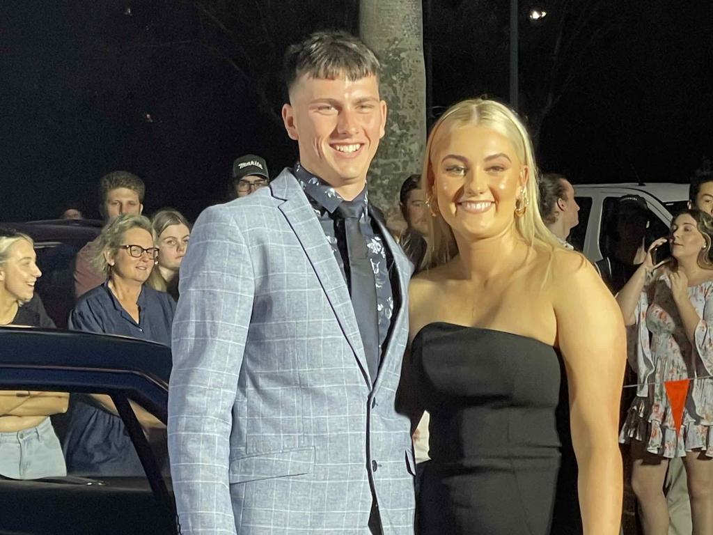 Students on the red carpet of the 2023 Xavier College School Formal at the Hervey Bay Boat Club