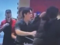 A manager steps in to assist his colleague who was allegedly attacked by teen girls. Picture: supplied