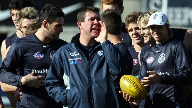 Brett Ratten calls the shots as Carlton coach in 2007.