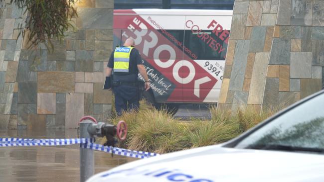 Police attend Brook Hotel in Point Cook after a child was found locked in a parked car. Picture: Point Cook TV