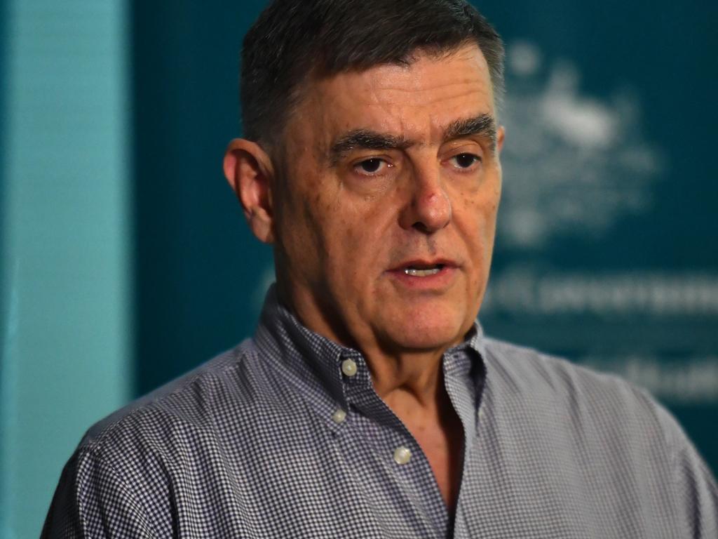Chief Medical Officer Professor Brendan Murphy urged people to monitor for symptoms. Picture: AAP/Mick Tsikas.