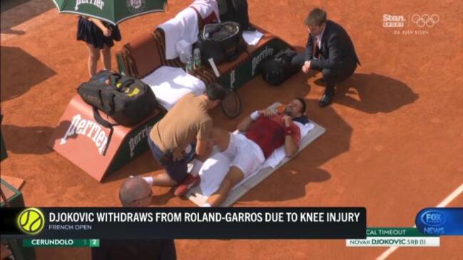 Novak Djokovic pulls out of French Open with knee injury