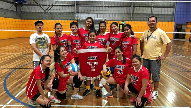 READY, SET: The Warwick women's volleyball team is ready to strut their stuff in the competition to celebrate the 120th Philippine Independence Day in Warwick. Picture: Jeanette Seutin